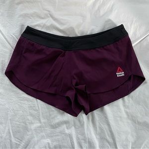 Reebok Crossfit workout shorts with liner - size XS - dark plumb